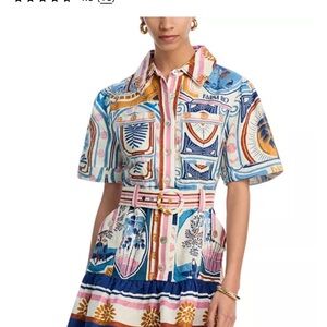 Farm Rio Cerrado Stamps Linen Dress